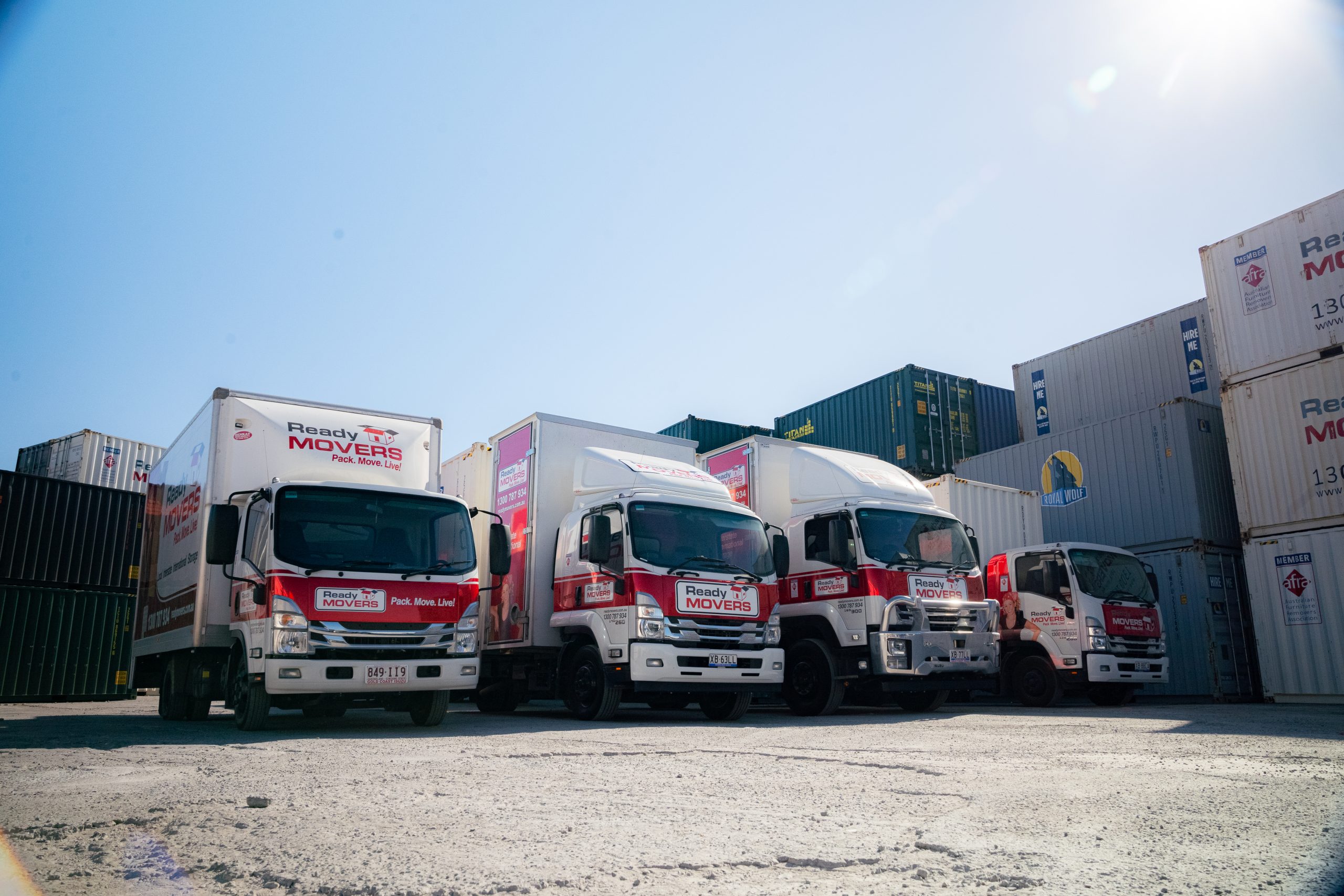 Fleet of Trucks Ready to help people move out