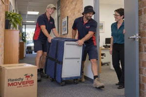 Commercial office removalists transporting office items during a business relocation in Alice Springs